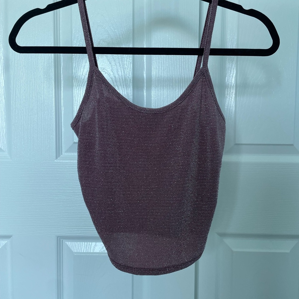 Maroon sparkly tank top from urban outfitters in a size small.